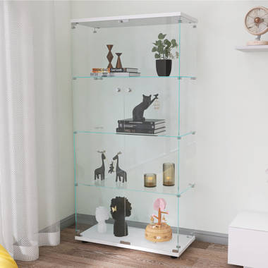 Latitude Run® Chinaza 23.75'' Wide Solid Wood Curio Cabinet 